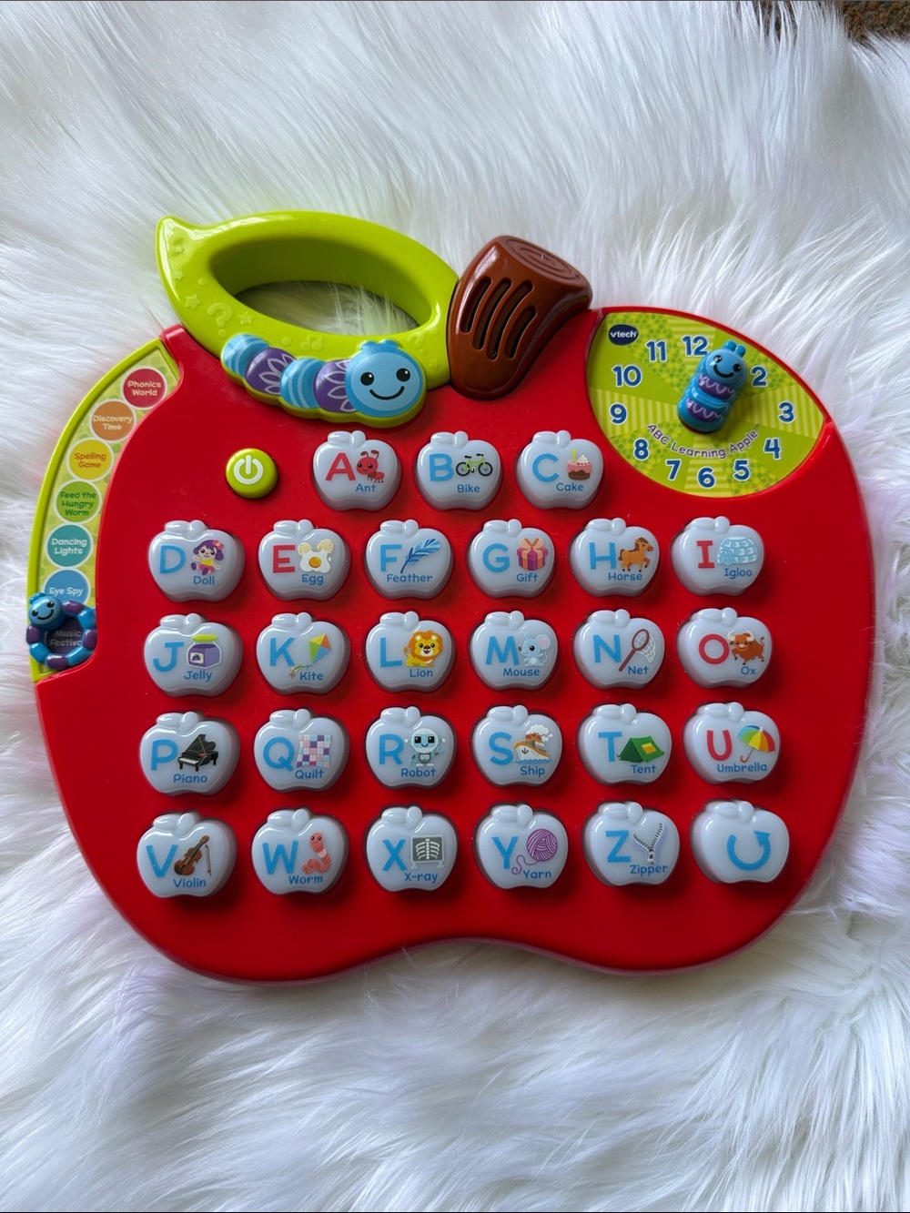 Interactive Red Apple ABC Learning Toy with Yellow Handle - VTech